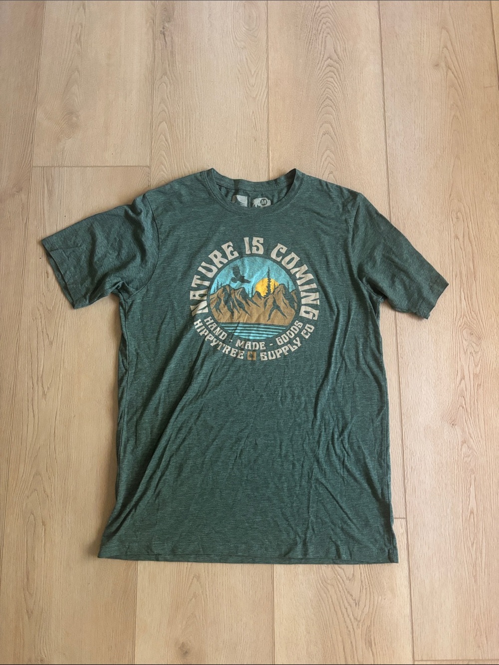 Hippy Tree Graphic Short-Sleeve Tee - Forest Green